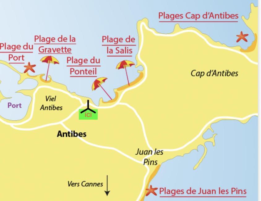 Vue Mer Et Remparts. Entre Vieille Ville Et Plages アンティーブ エクステリア 写真